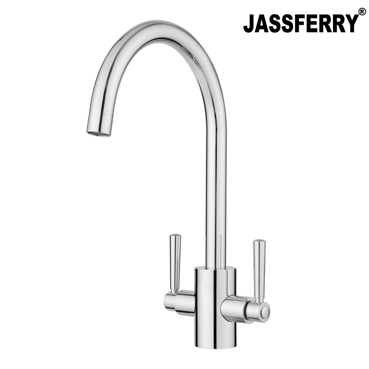 JassferryJASSFERRY New Modern Kitchen Sink Mixer Tap Two Handle Swivel Spout ChromeKitchen taps