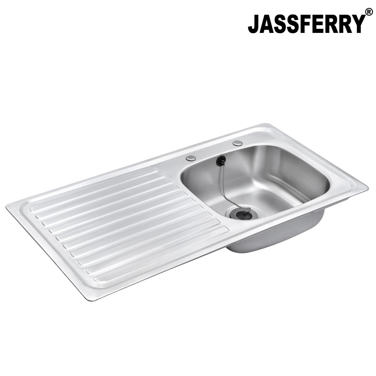 Stainless steel sink discount left hand drainer